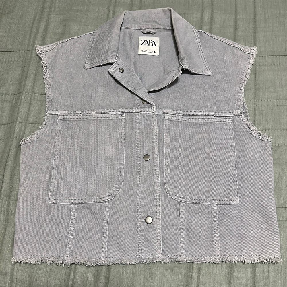 Zara Denim oversized vest.